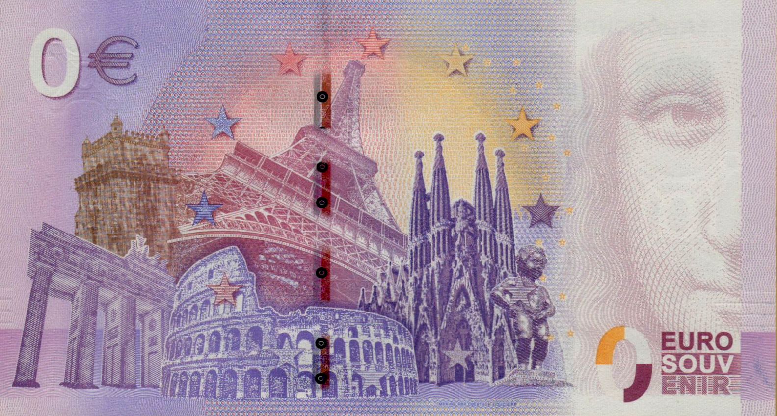 Euro (France Mona Lisa) 0 2016 UNC P-EURO